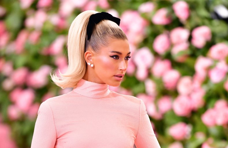 Hailey Bieber arrives to The 2019 Met Gala Celebrating Camp