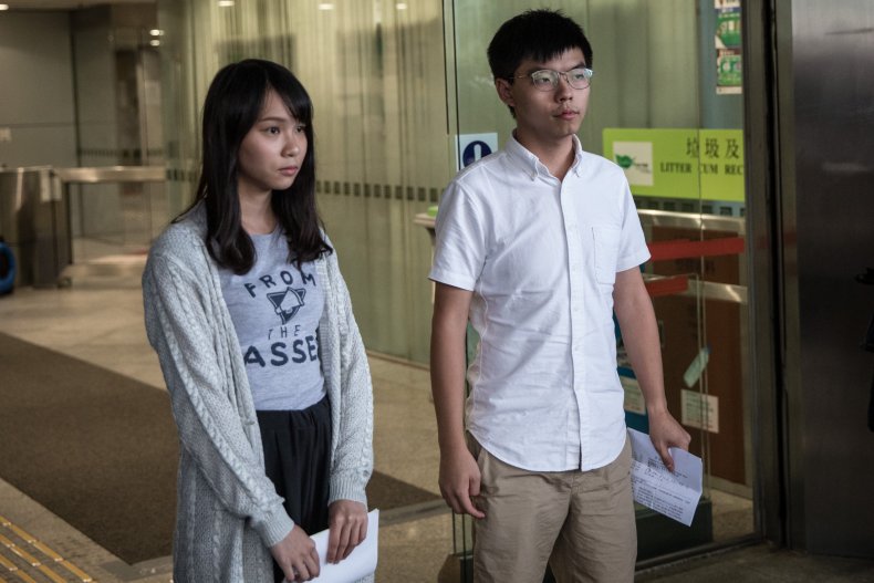 Agnes Chow and Joshua Wong 