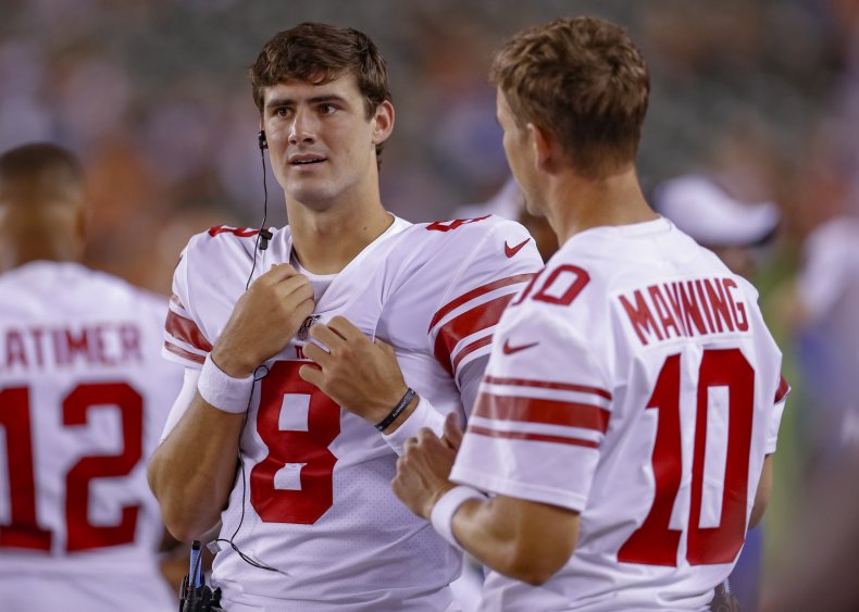 Daniel Jones, Eli Manning, New York Giants