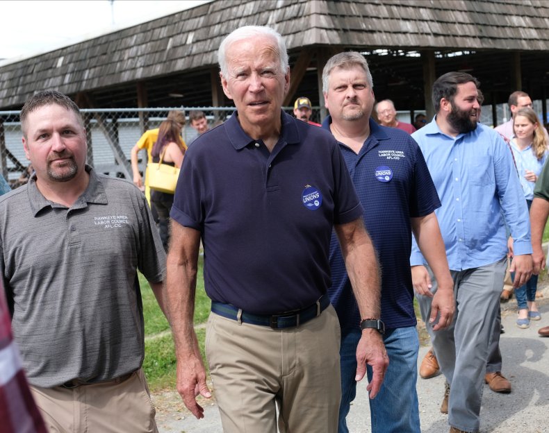 Democratic Presidential Candidate Joe Biden Attends Labor Day Picnic In Iowa
