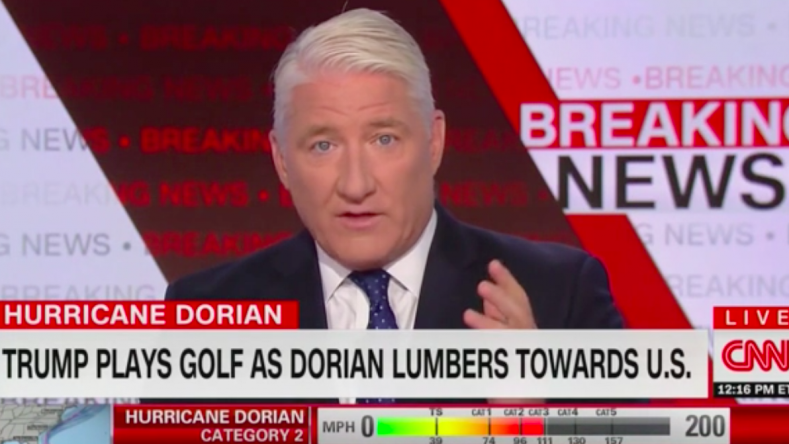 After Trump Admits To Golfing During Hurricane Cnn Host Calls Hypocrisy By Airing President S Past Obama Criticisms