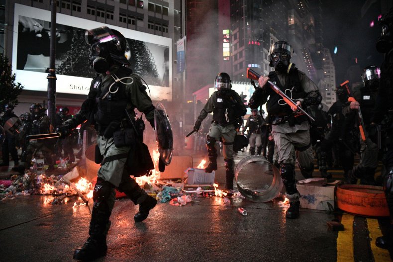 china hong kong police protests