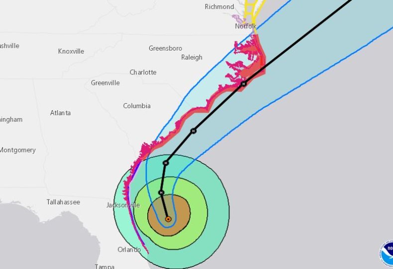 hurricane dorian path update category 2