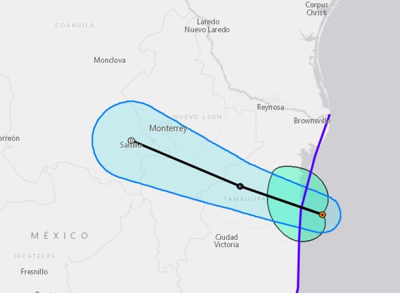 tropical storm fernand path track landfall