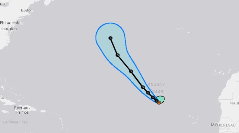 tropical storm gabrielle track path