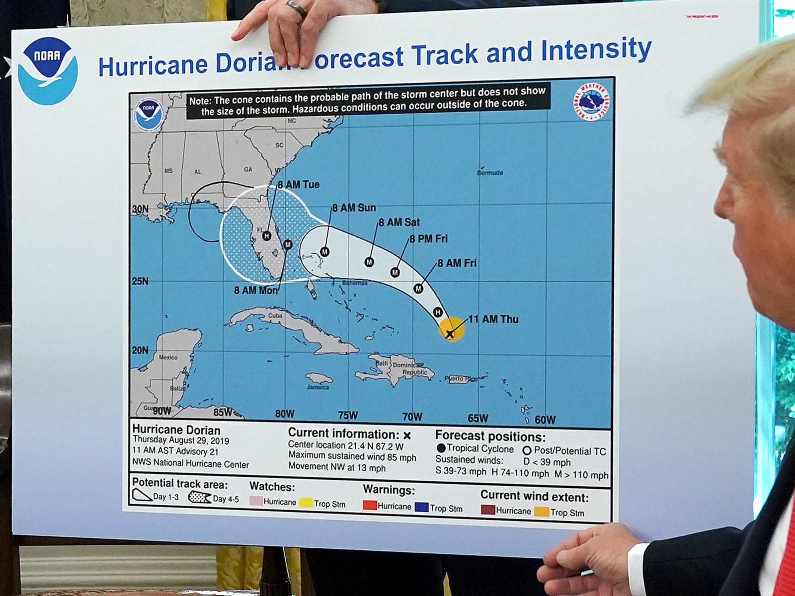 If Trump Altered Noaa S Hurricane Dorian S Forecast Path To