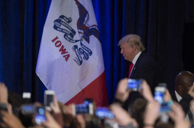 Donald Trump in Iowa in 2016
