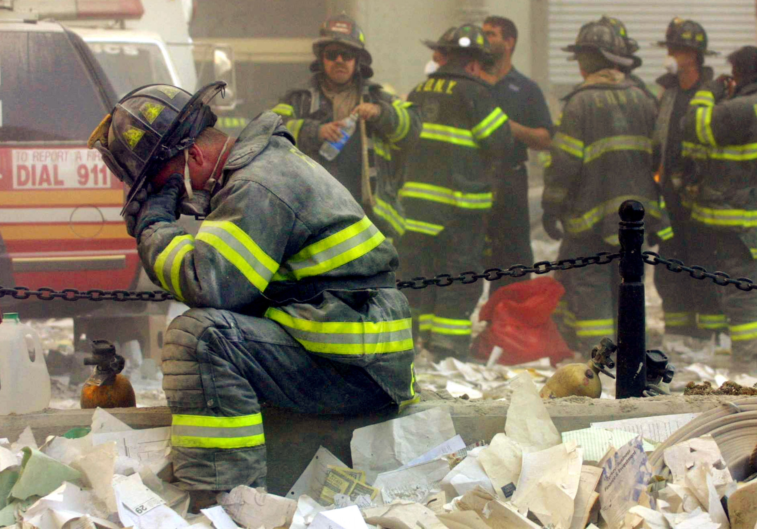World Trade Center 9/11 Firefighter Fireman Silver Halide Photo 