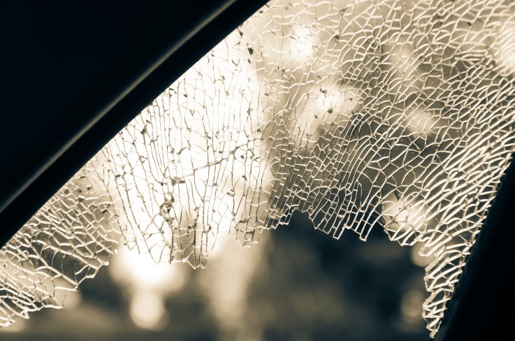 car smashed window car smashed window