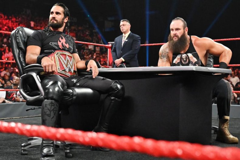 wwe raw seth rollins braun strowman contract
