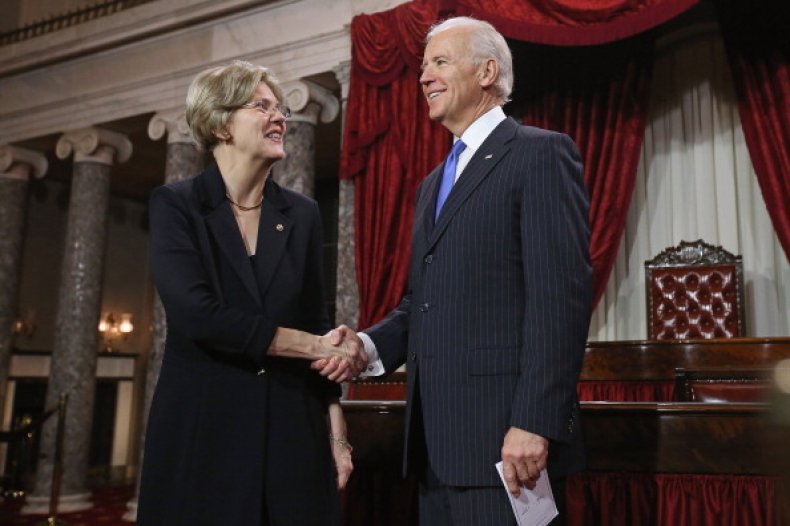 joe biden elizabeth warren swearing-in