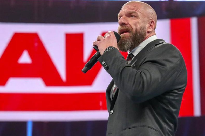 triple h wwe mic stage