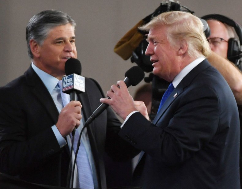 Sean Hannity and Donald Trump