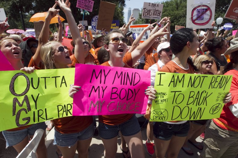 Pro-abortion protesters in Texas