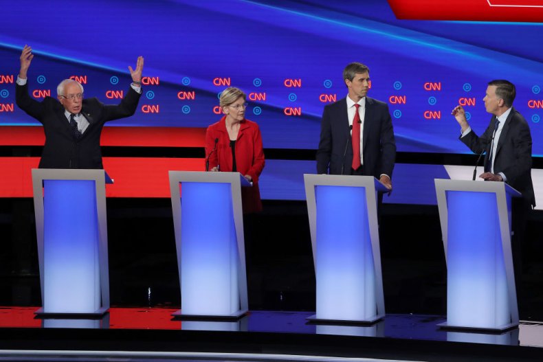 Democratic Debate Bernie Sanders Elizabeth Warren BetoO'Rourke