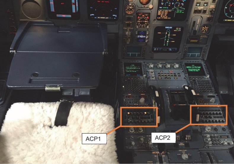 pilot spills coffee flight Atlantic melted buttons