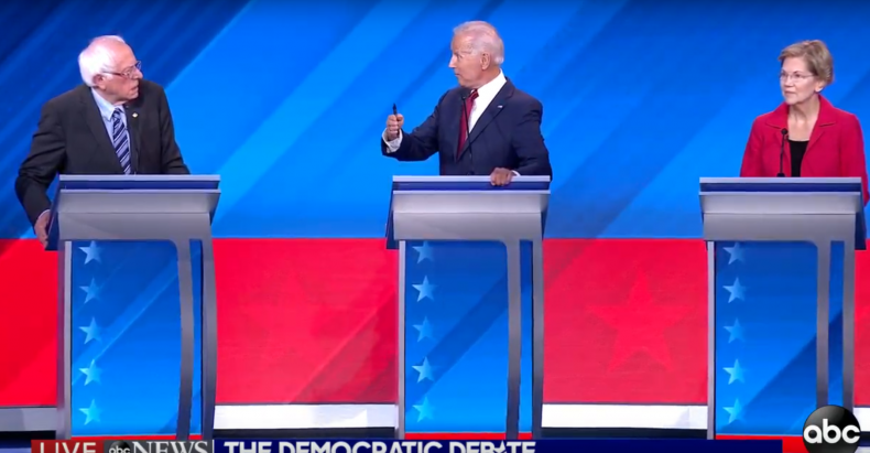 Sanders Biden Warren