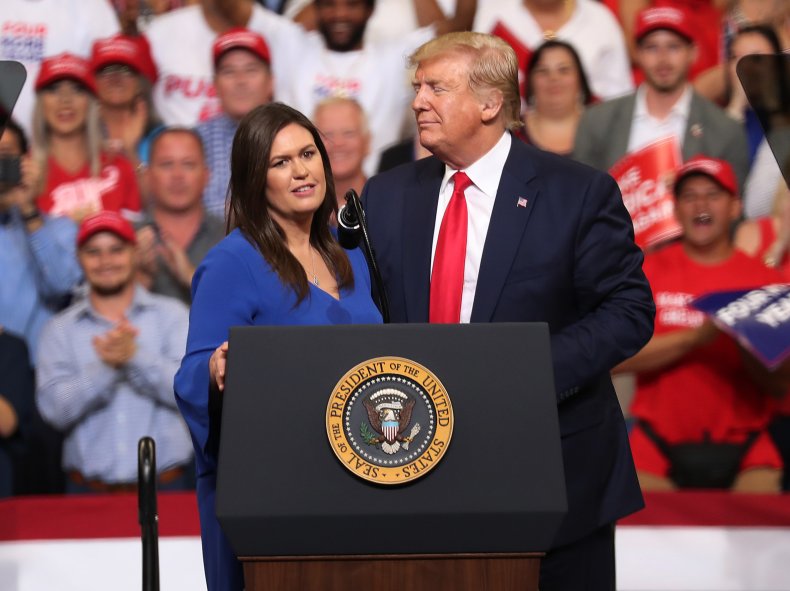 Donald Trump Sarah Huckabee Sanders White House