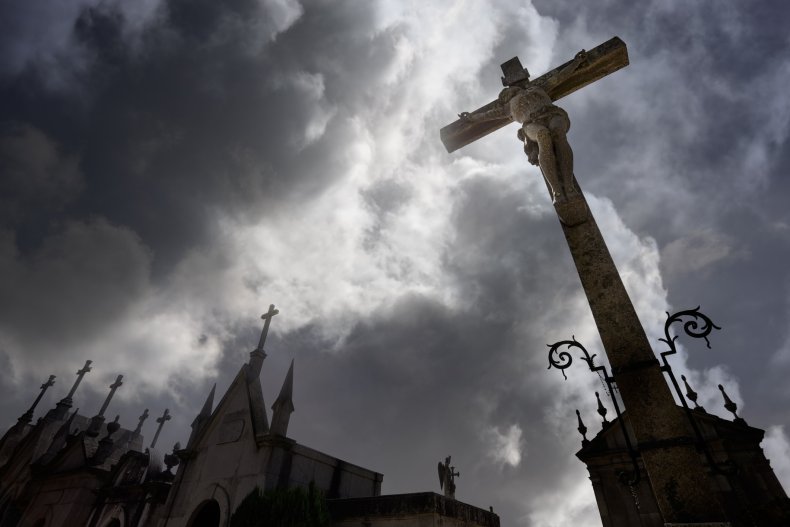 Church Under Heavy Cloud Cover