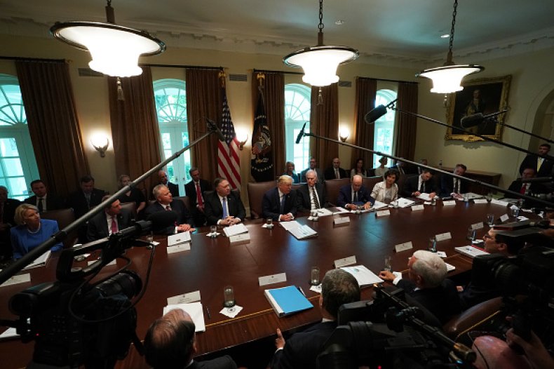donald trump cabinet meeting former lobbyists