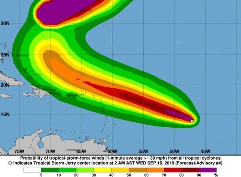 tropical storm jerry path hurricane