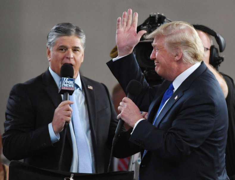 Sean Hannity and Donald Trump