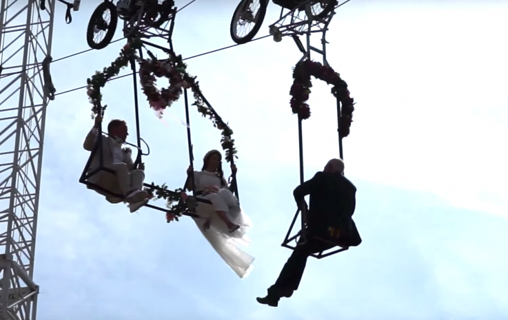 anna traber tightrope highwire wedding anna traber tightrope highwire wedding