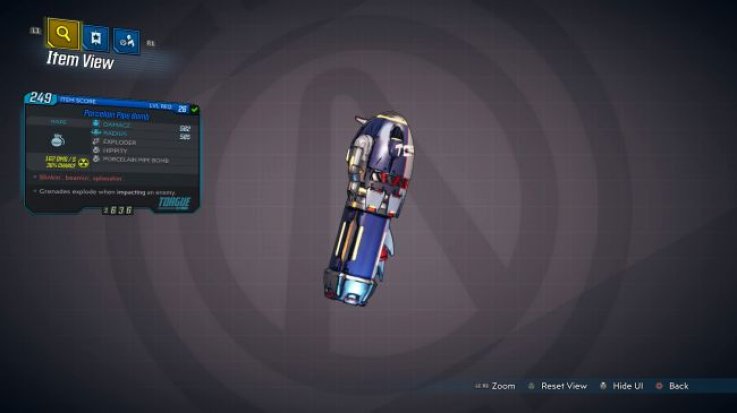 porcelain pipe bomb borderlands 3 porcelain pipe bomb borderlands 3