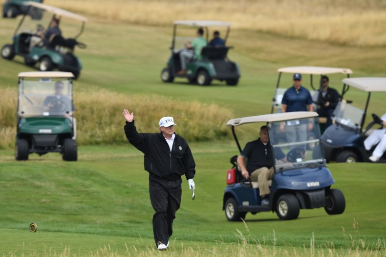 Donald Trump Turnberry Resort golf Prestwick airport