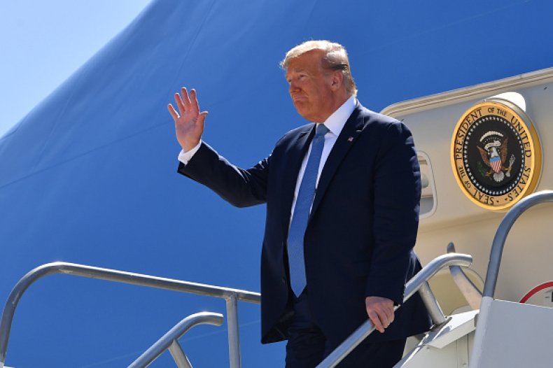 president donald trump marine one