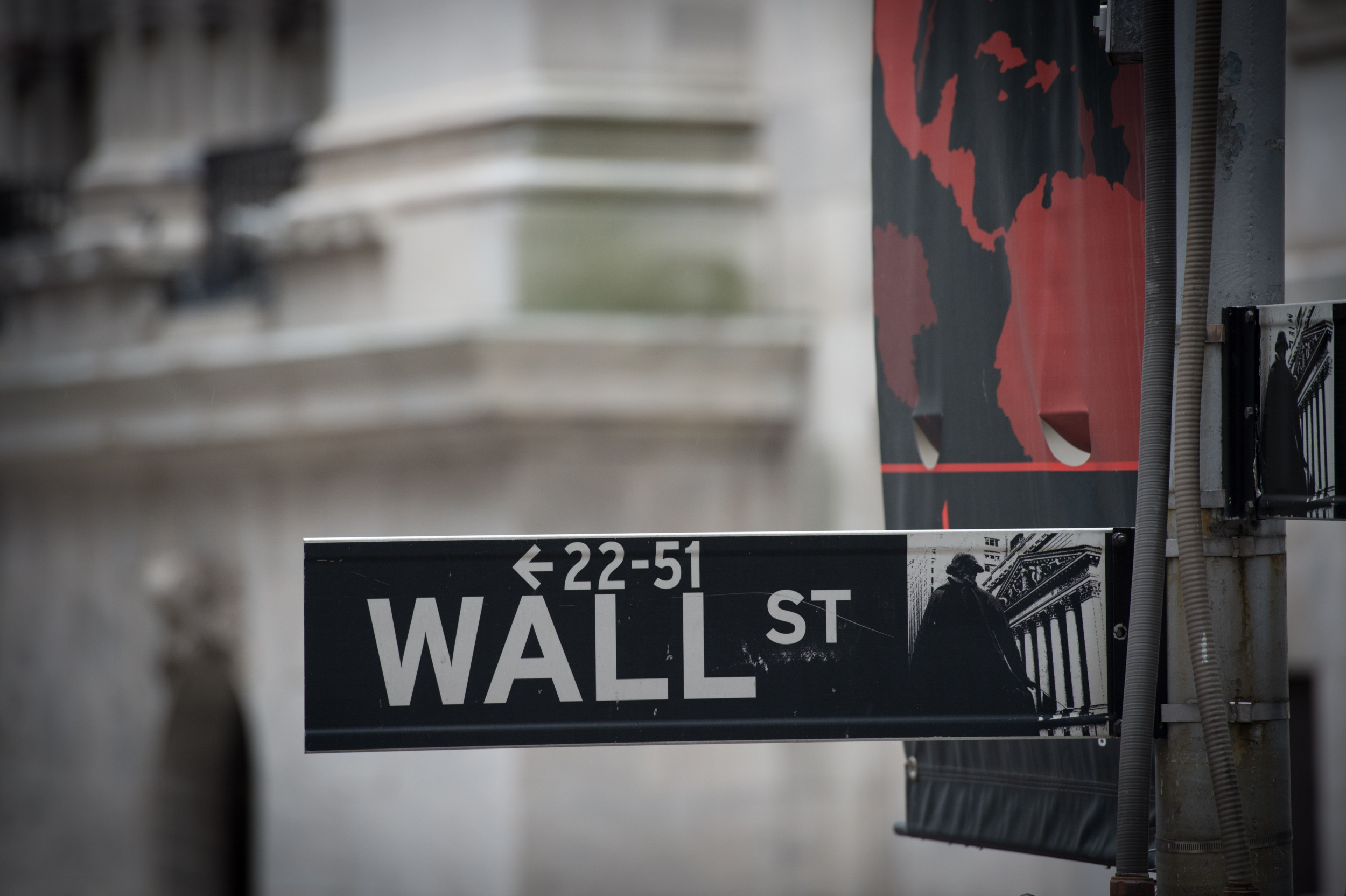 Wall Street sign Economy