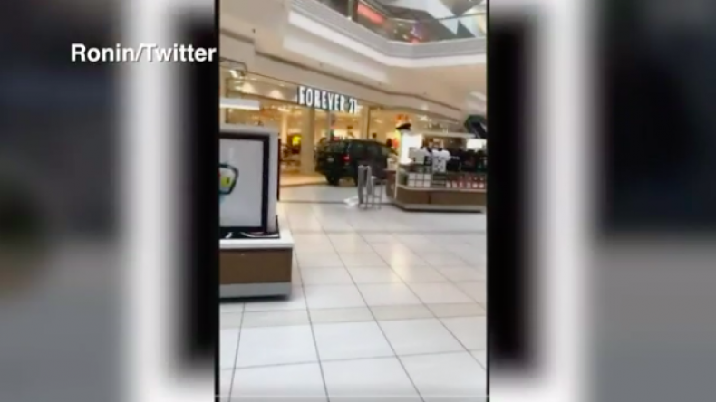 SUV Drives Through a Chicago Mall Captured on Video, Ramming Into Kiosks and Stores