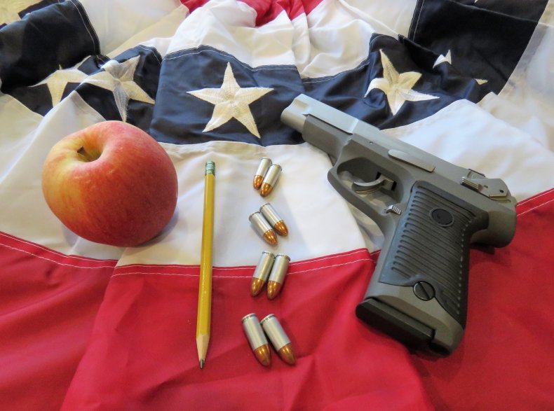 school shooting stock image
