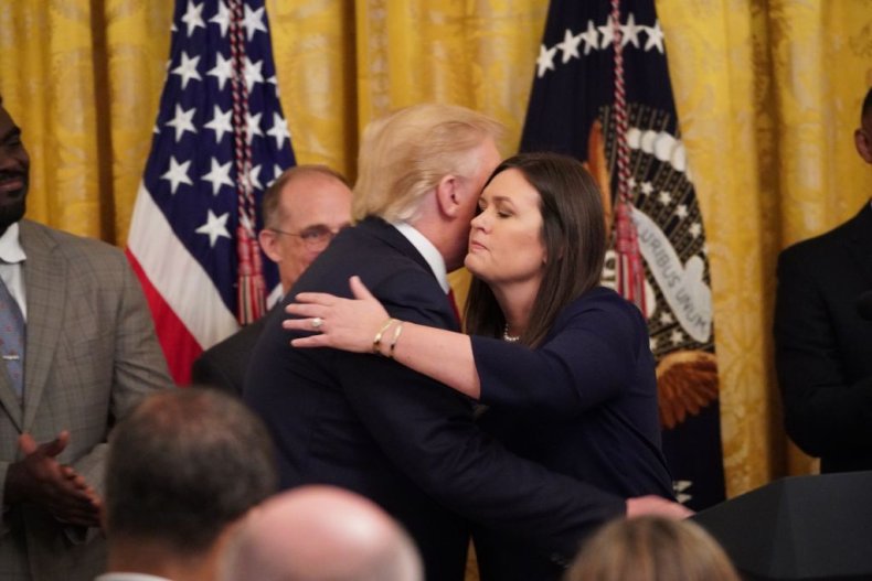 Trump and Sarah Huckabee Sanders