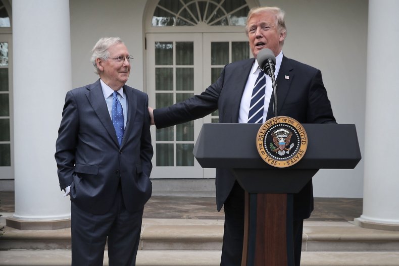 Mitch McConnell and Donald Trump 