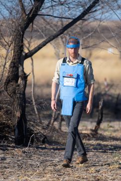 Prince Harry walks through minefield Prince Harry walks through minefield