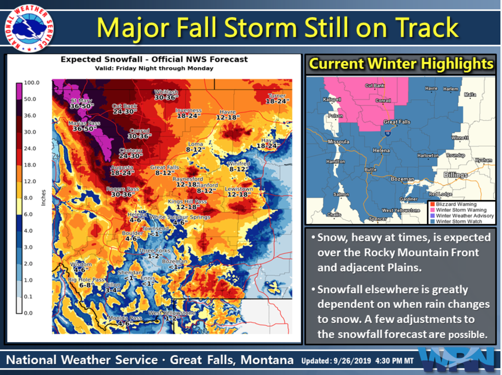 Winter Storm Could Bring Upwards of 50 Inches of Snow to Montana and