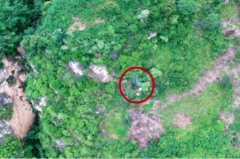 drone footage identifies fugitive hideout