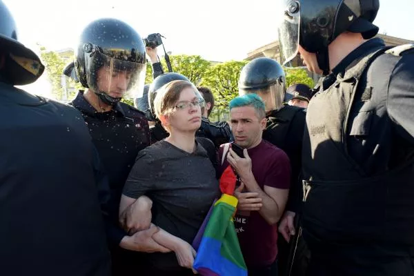 Russia gay protest