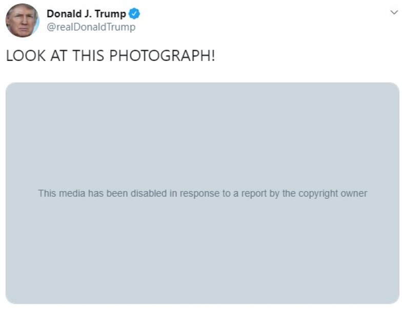 Donald Trump tweet Twitter Nickelback photograph copyright