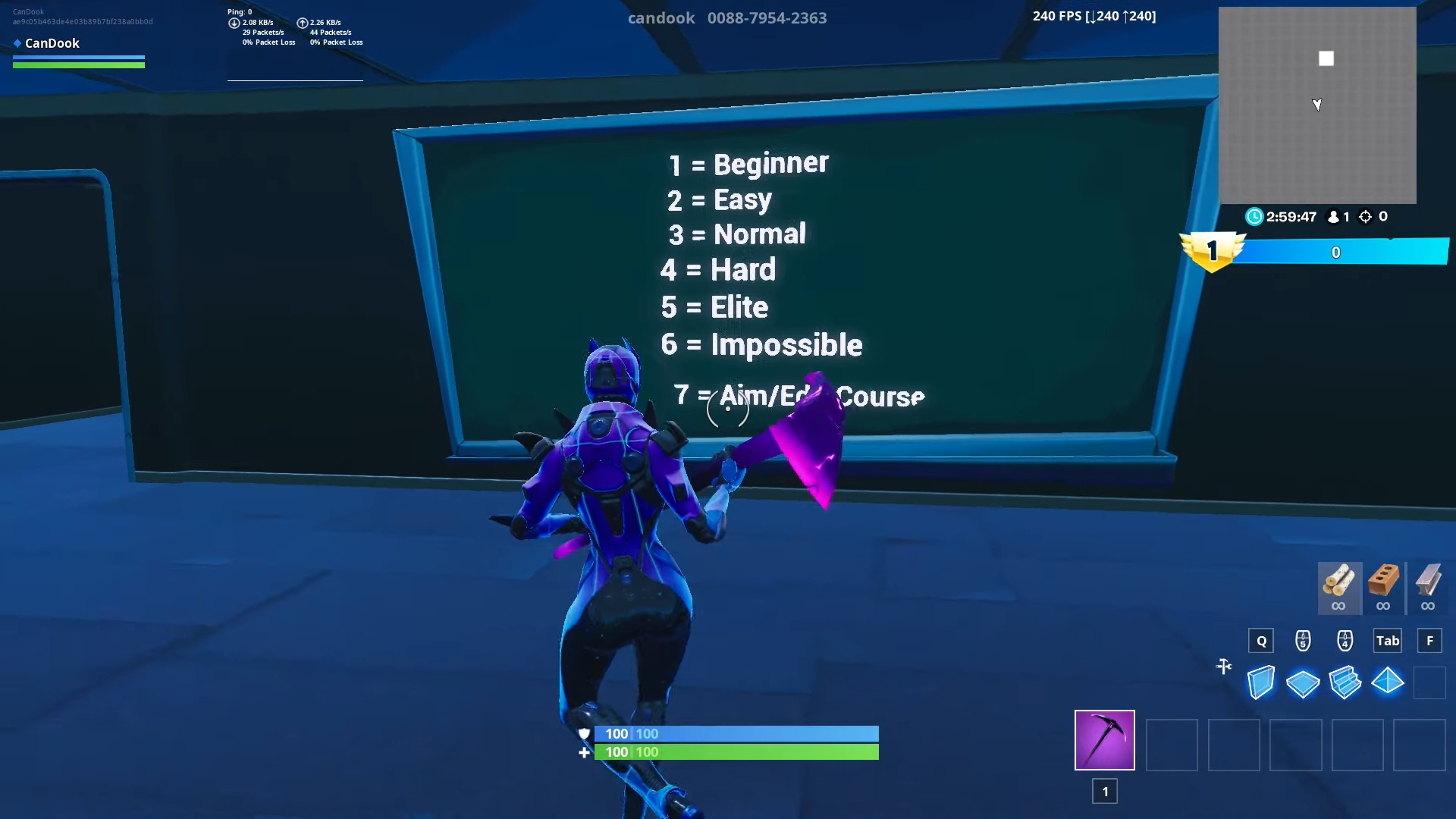 fortnite editing and aim course code