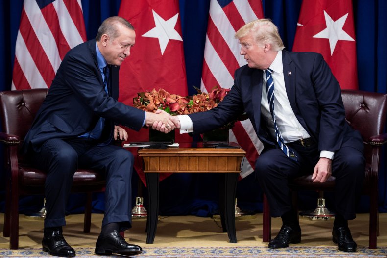 Trump and Erdogan Shake Hands