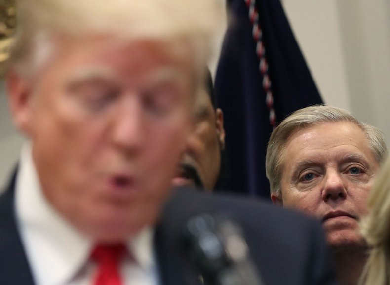 Donald Trump and Linsey Graham