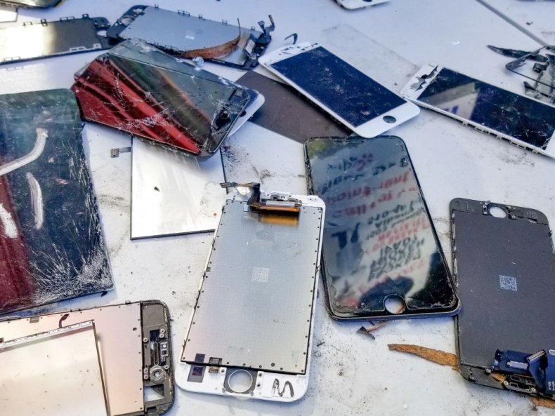 Cell phones in an array