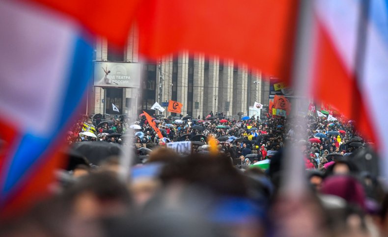 Moscow, protests, facial recognition, crowds