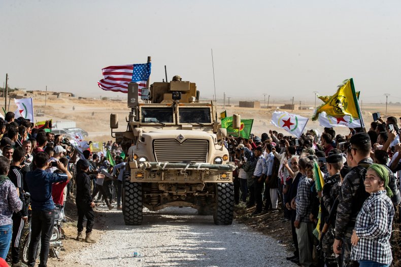 us military syria kurds protest