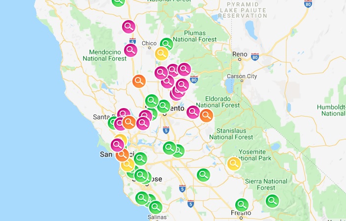 Pg E Power Outage Map 2020  Vintage Map