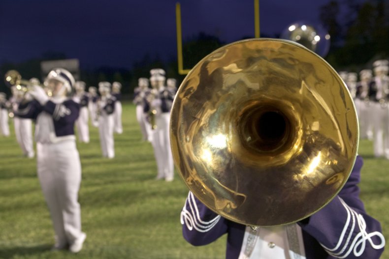 marching band stock photo