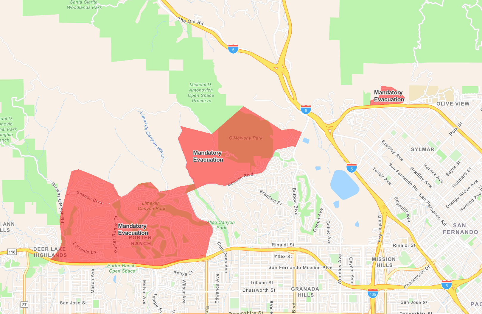 California Wildfire Evacuation Map