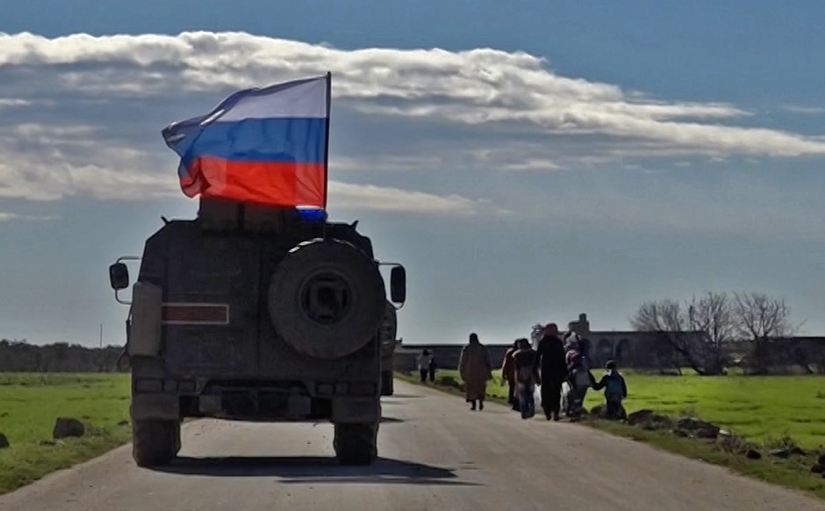 russia military vehicle north syria